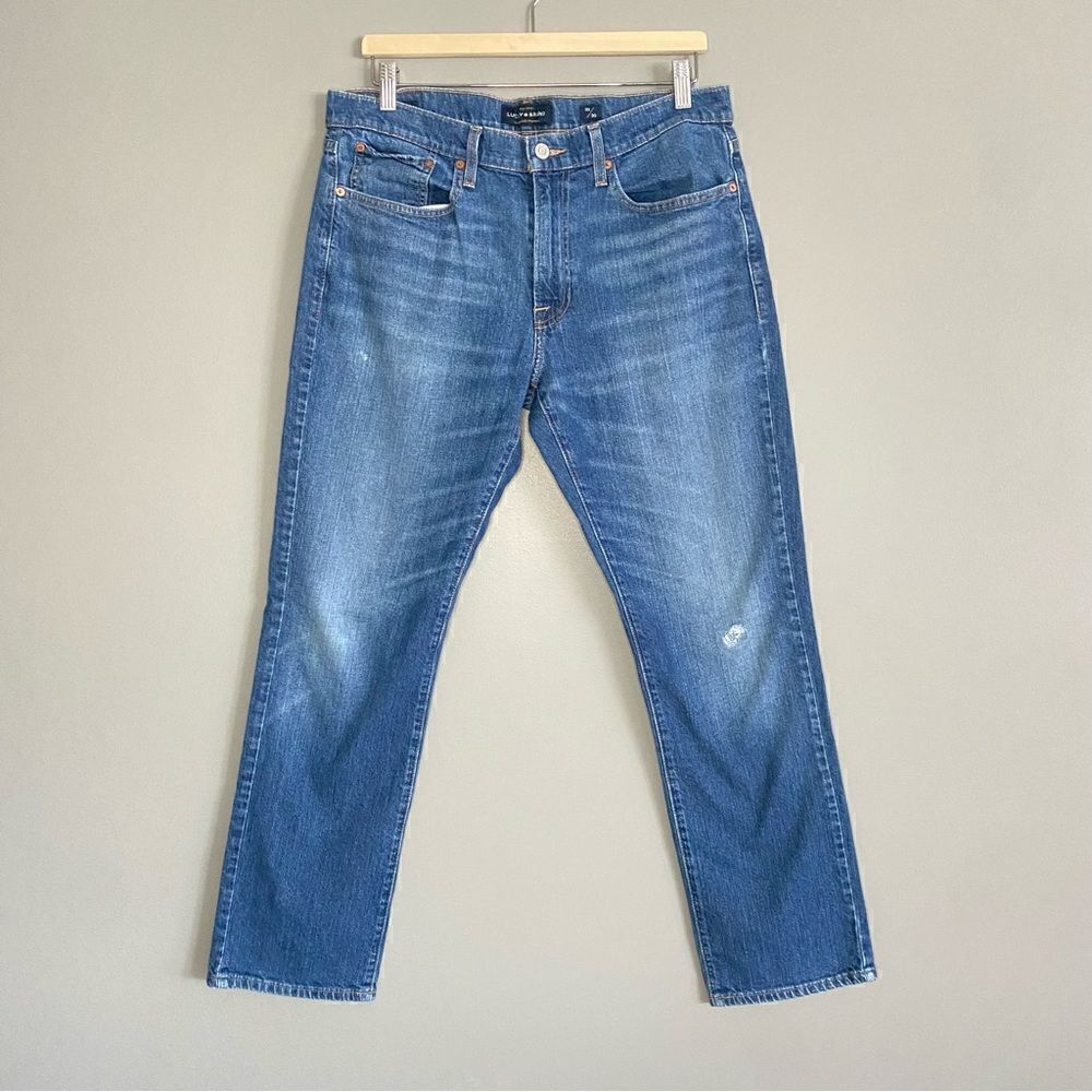 Lucky Brand 121 Slim Mens Jeans 33x30 Medium Wash Denim‎ Blue Pants